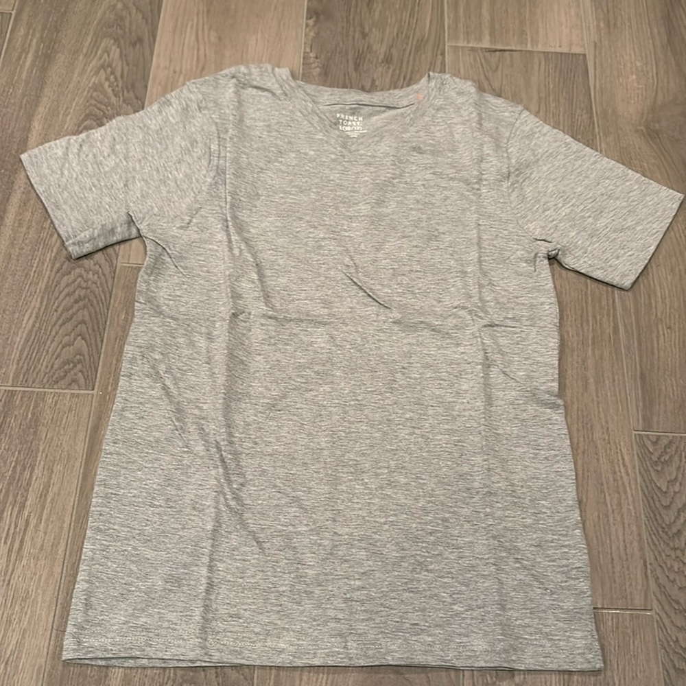 French Toast Boys V-Neck Gray T-Shirt Size L 10/12